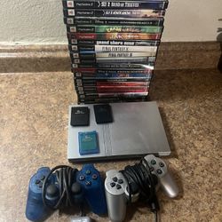 PlayStation 2 Silver Slim Bundle Trade For Pokemon Cards