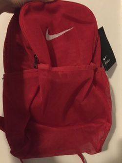 Nike Brasília red mesh backpack