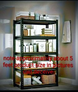 5 Tier Heavy Duty Shelf, Garage Or Pantry Shelf. Super Sturdy. 