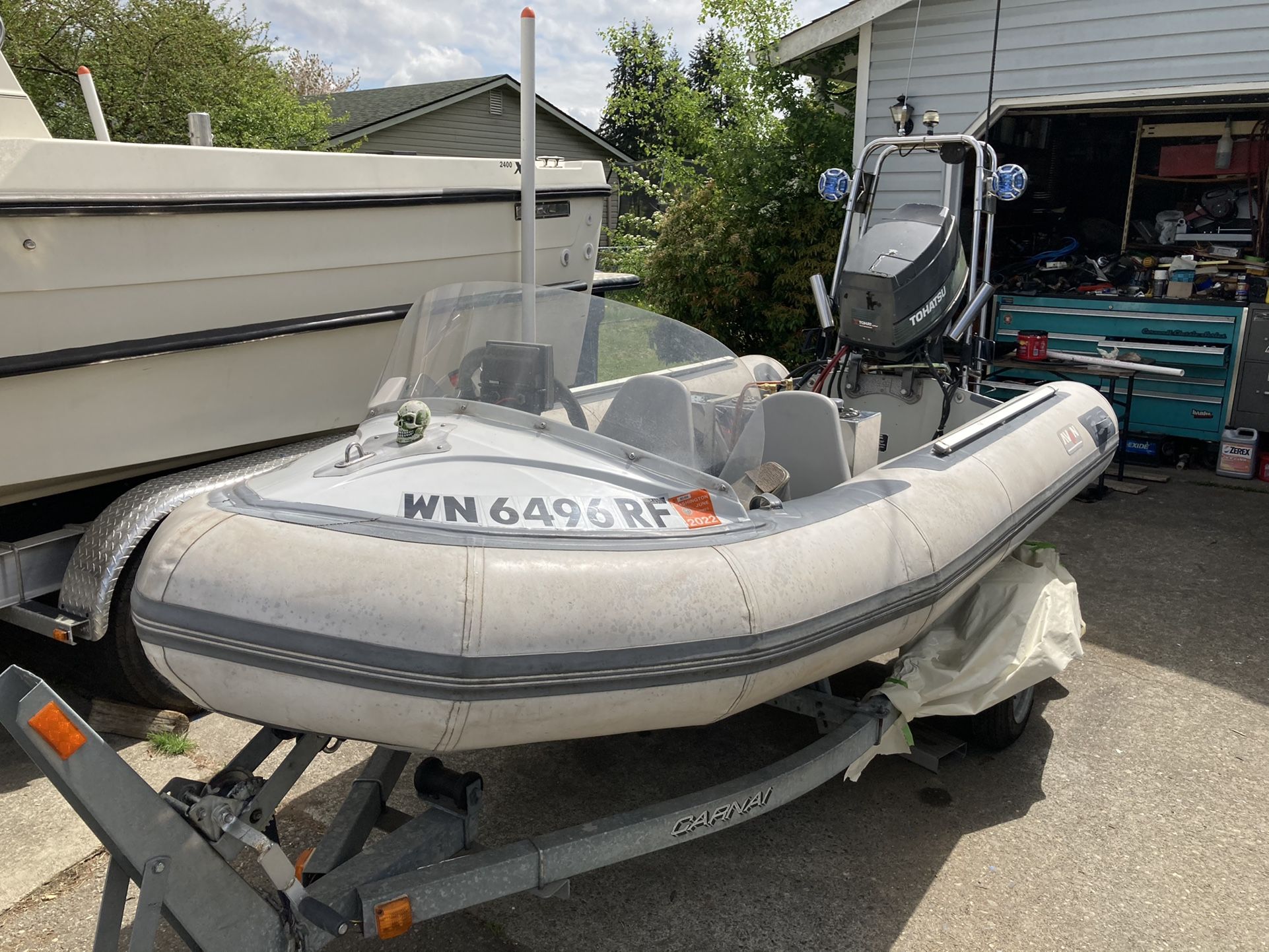 11 foot inflatable Avon 40 Hp