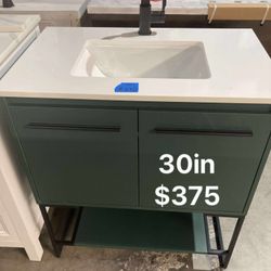 30in Bathroom Vanity With Top And Faucet