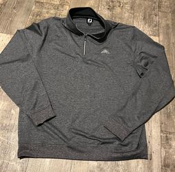 FootJoy 1/4 Quarter Zip Golf Pullover Mens XL Performance Nylon FJ Logo Gray