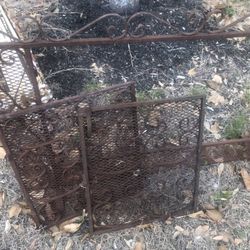 Vintage Iron Fireplace Screen