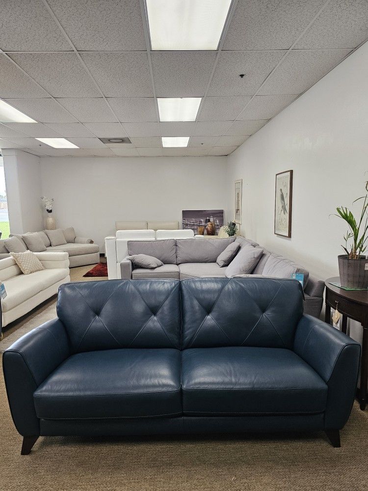 100% Real Leather Sofa-Myia