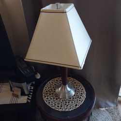 Round End Table On Wheels And Matching Lamp Good For Living Room Or Bedroom Can Split Up If Wanted For 15 Each Floor Lamp And Table