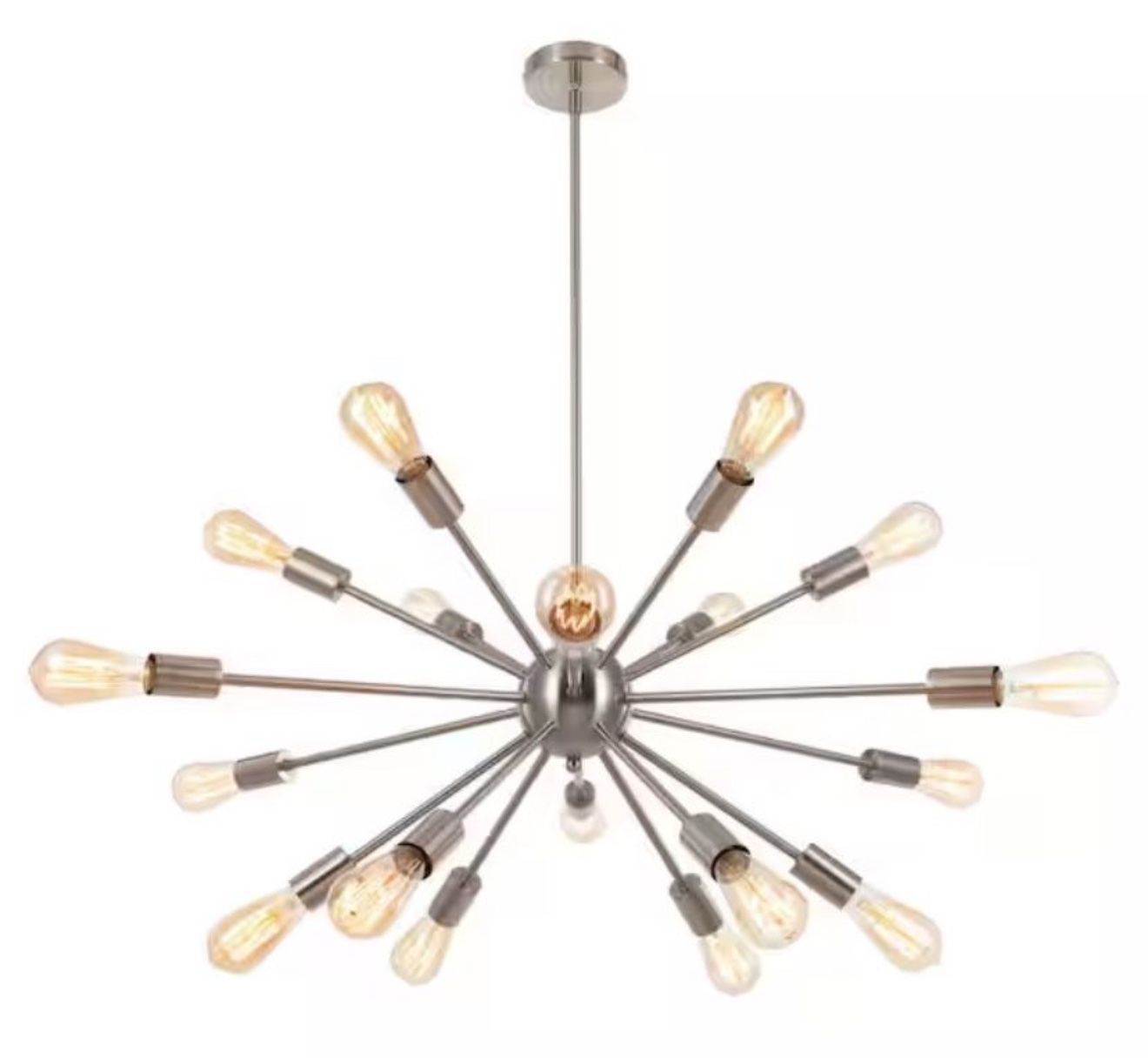 18-Light Brushed Nickel Sputnik Chandelier Ceiling Light