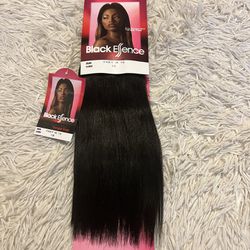 Human Hair Blended Synthetic weft 10” Black