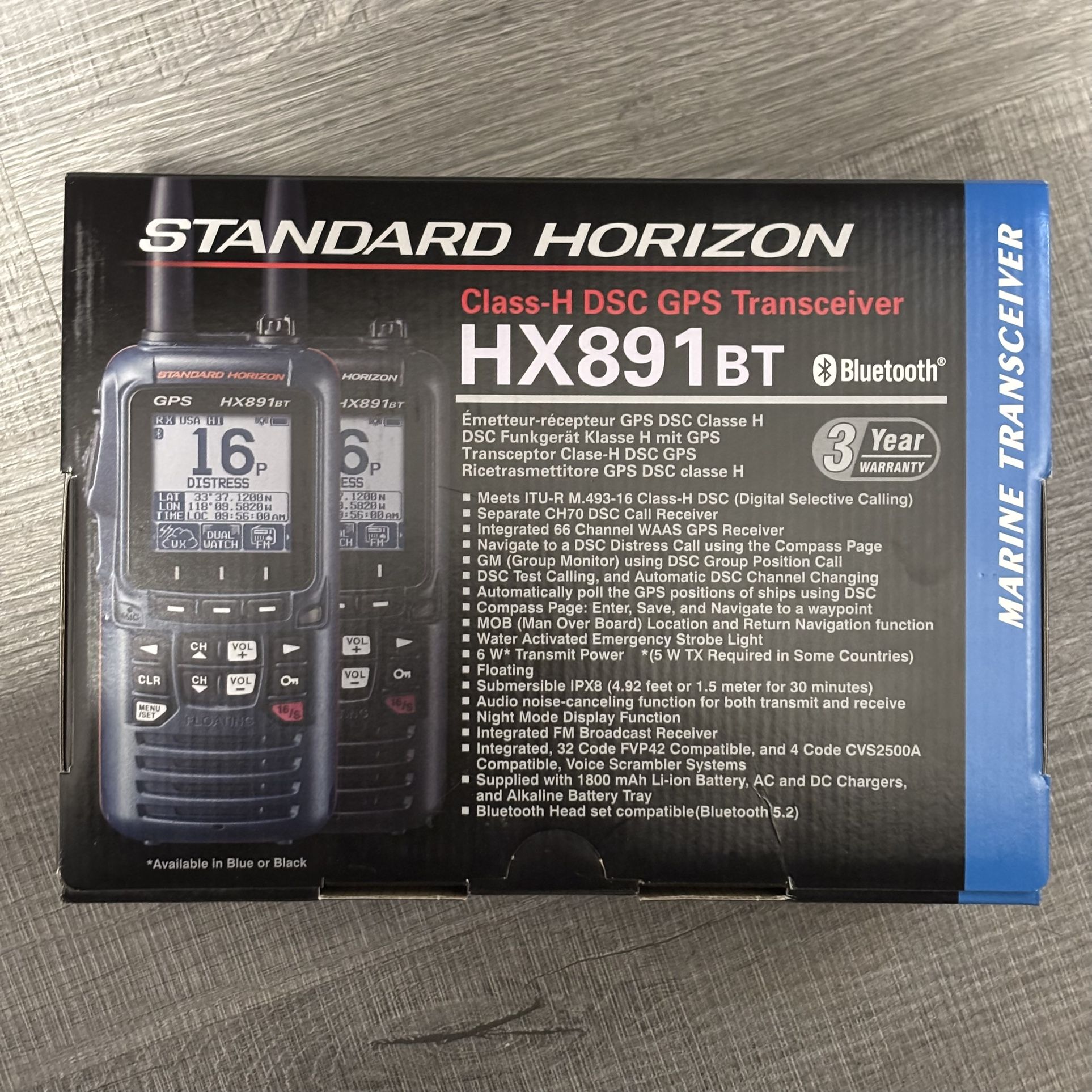 Standard horizon HX891BT GPS transceiver