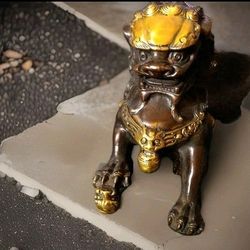 Chinese Guardian Lion, often referred to as a "Foo Dog" or "Fu Dog"
