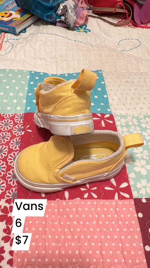 Toddler Yellow Vans Size 6 