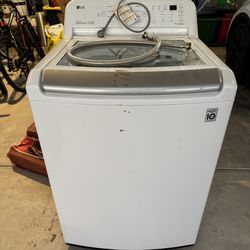 LG 5.0 cu. ft. Top Load Washer in White with Impeller, never rust drum and turbo drum technology
