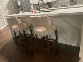 Bar chairs, quantity 2 beige brand new still in box excellent condition