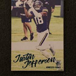Justin Jefferson Rookie Card Green Writing 