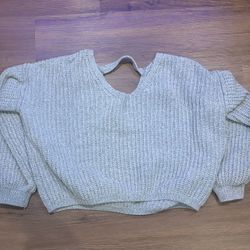 Grey knit sweater/shirt