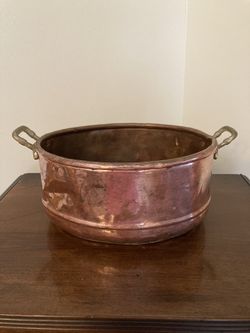 Vintage Copper Oval Container