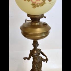VICTORIAN STYLE BRASS BANQUET LAMP
