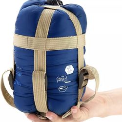  Warm Weather Sleeping Bag - Portable, Waterproof, Compact Dark blue