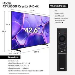 Samsung 4k tv 43" open box $150