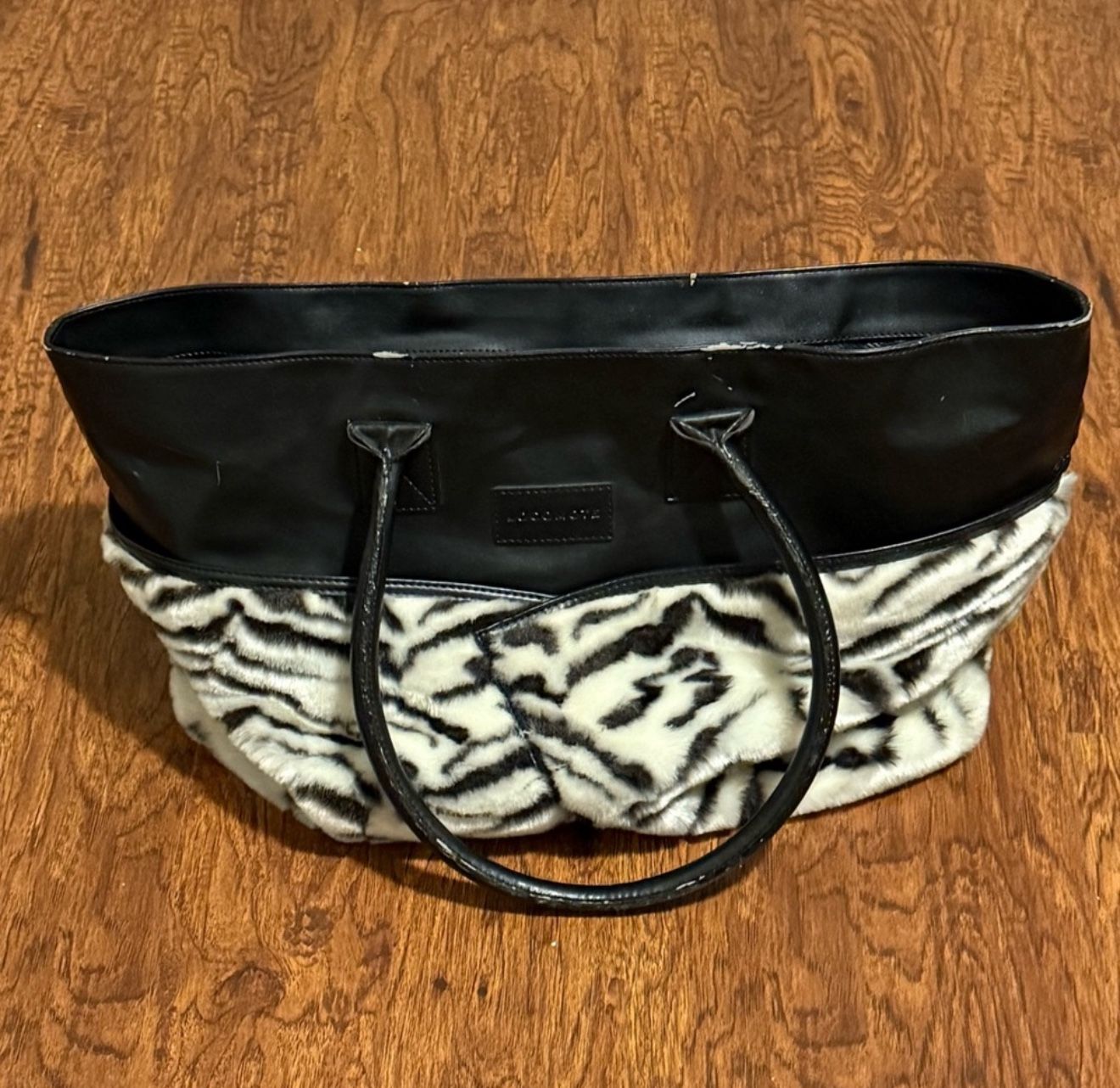 Locomote Leather Zebra-Print Tote Bag