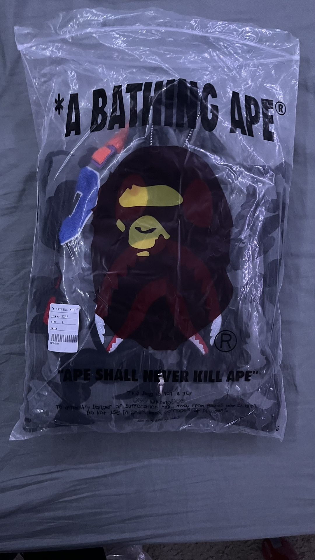 BAPE Color Camo Shark Full Zip Hoodie 'Grey ’ (large)