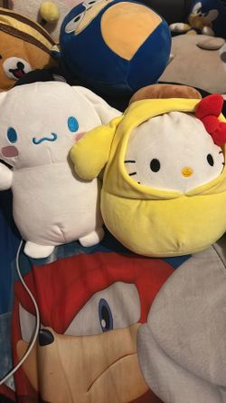 Cinnamoroll and Hello kitty pompompurin plush
