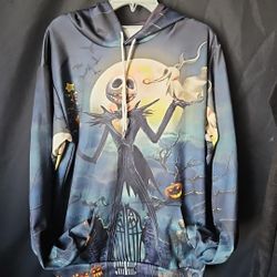 Jack Skellington Nightmare Before Christmas 3D HOODIE All Over Print Sz S