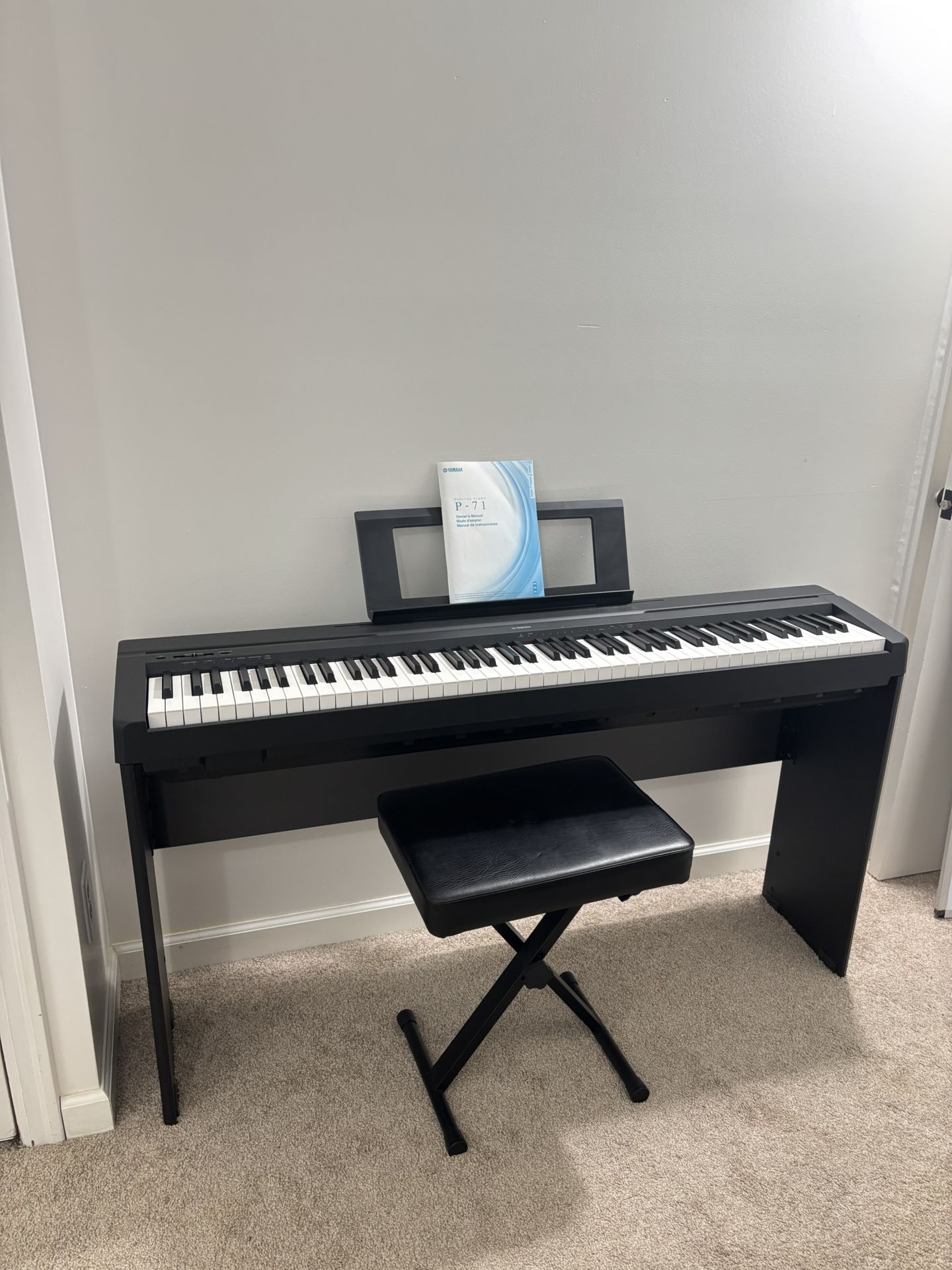 Yamaha P-71 Keyboard Setup