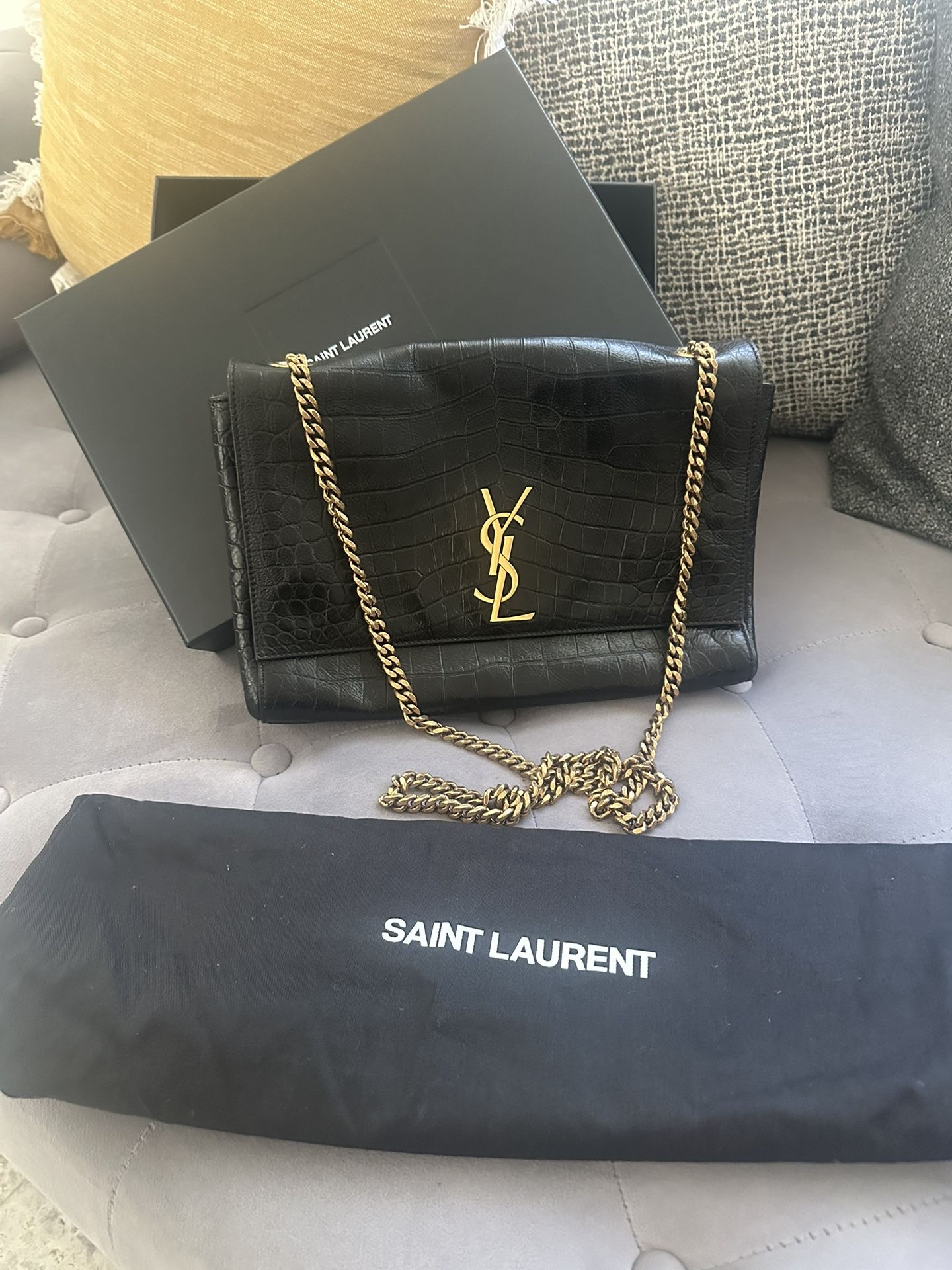 Authentic YSL Medium Leather Kate Bag