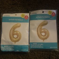 #6 42” Gold Foil Balloon