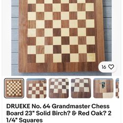 DRUEKE No. 64 Grandmaster Chess Board