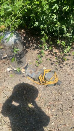 Old hot tub pump and filter. 110