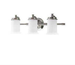 PROGRESS LIGHTING CURRENTS 3-LIGHT VANITY FIXTURE BRUSHED NICKEL-OB