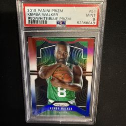 2019 PANINI PRIZM #54 KEMBA WALKER RED/WHITE/BLUE PRIZM