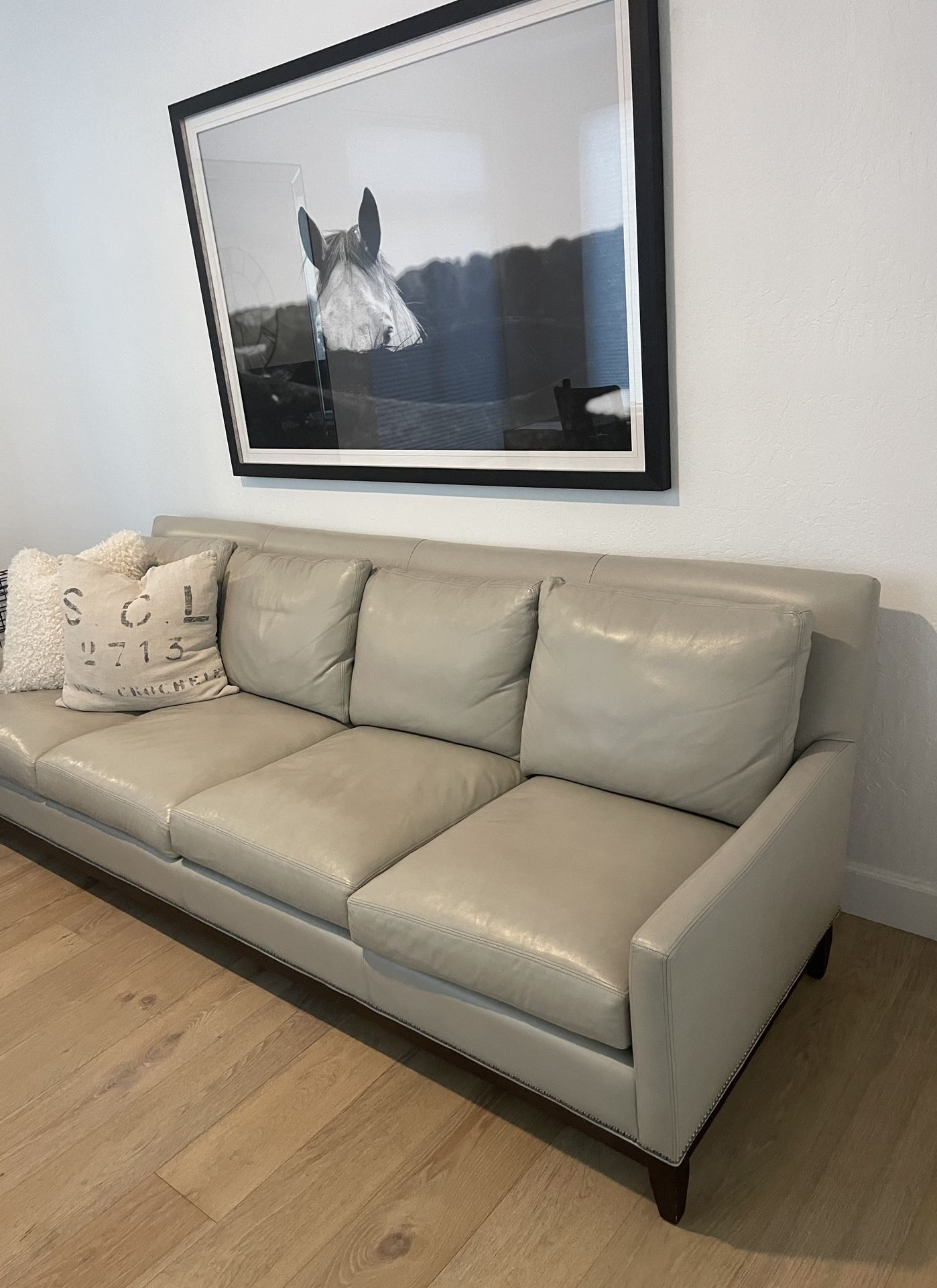 Arhaus Camden Leather Sofa 100”