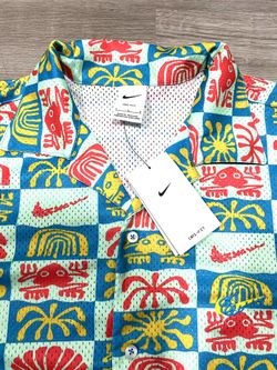 Nike Dri-FIT MESH Hawaiian Graphic Beach Button Up Shirt DV0041