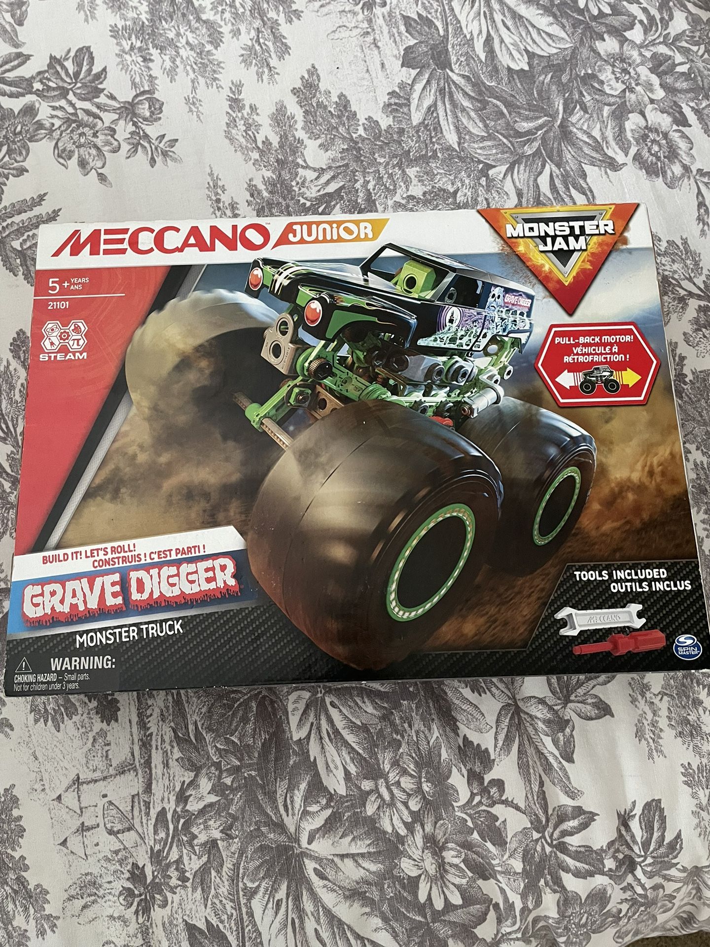 Meccano Junior Monster Jam Grave Digger Monster Truck NIB