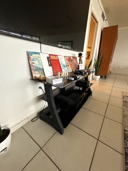 Beautiful glass tv stand