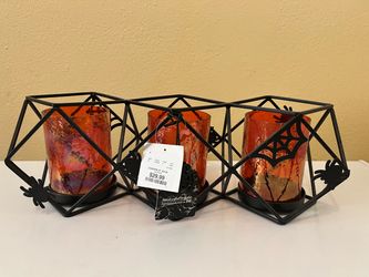 New Halloween Spider 3 Candle Holder