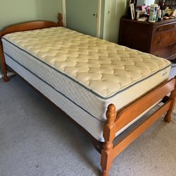 Twin Bed, Box spring, Bed frame 