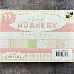 New Nana’s Nursery Baby Girl Glittery Scrapbooking Paper Pack