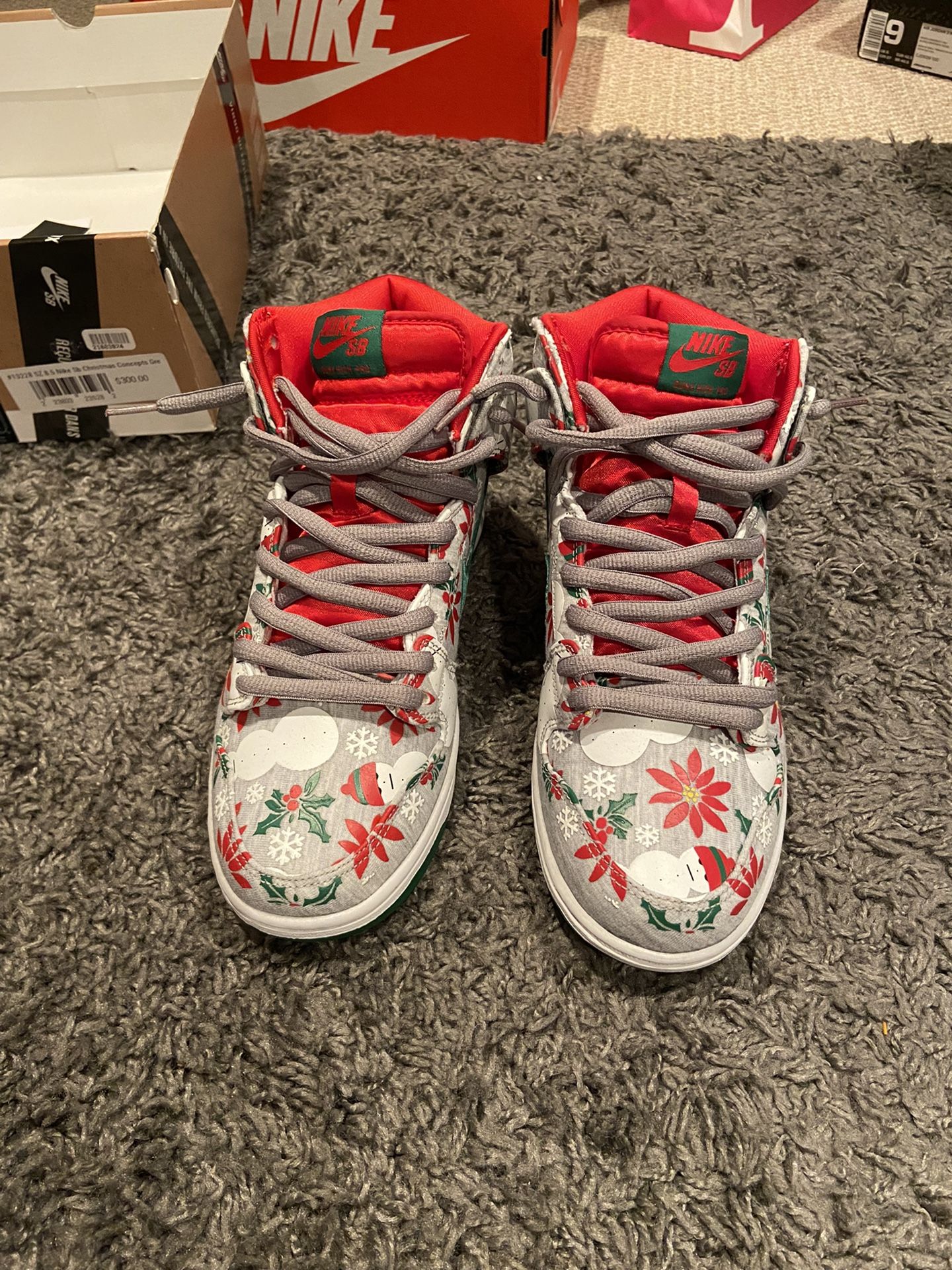 Nike sb Dunk High Ugly Christmas Sweater 2013