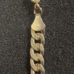 18k Vermeil Gold Cuban Curb Link Chain 12” 