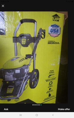 RYOBI GAS 3100 PRESSURE WASHER HONDA ENGINE LIKE NEW