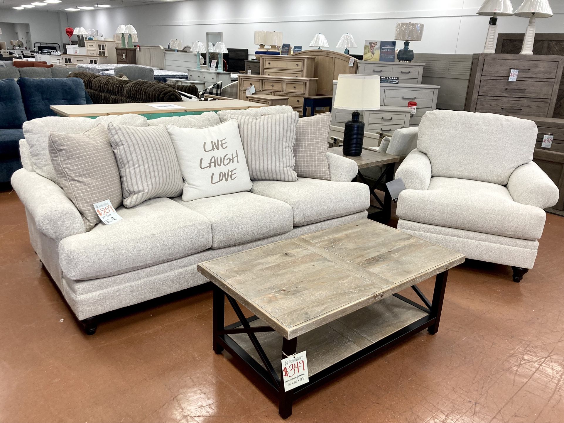 New 89” Sofa & Chair — Combo Special