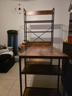 FREE Computer Desk with Hutch Shelves