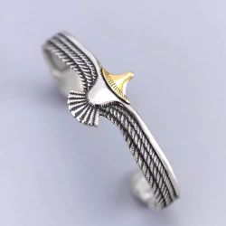 Eagle Wing Open Cuff Bracelet Unisex