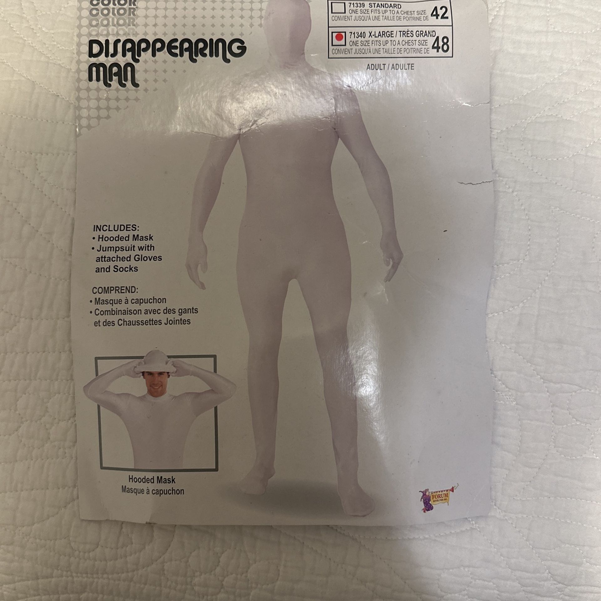 White Disappearing Man Costume
