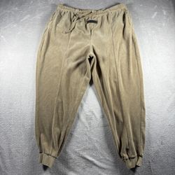 Fear Of God Essentials Men’s Size 2XL Brown Velour Jogger #1772