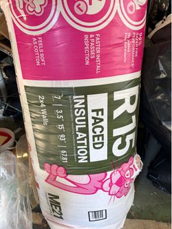 R15 faced insulation 2x4 walls 15” wide