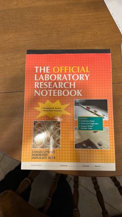 Laboratory research notebook